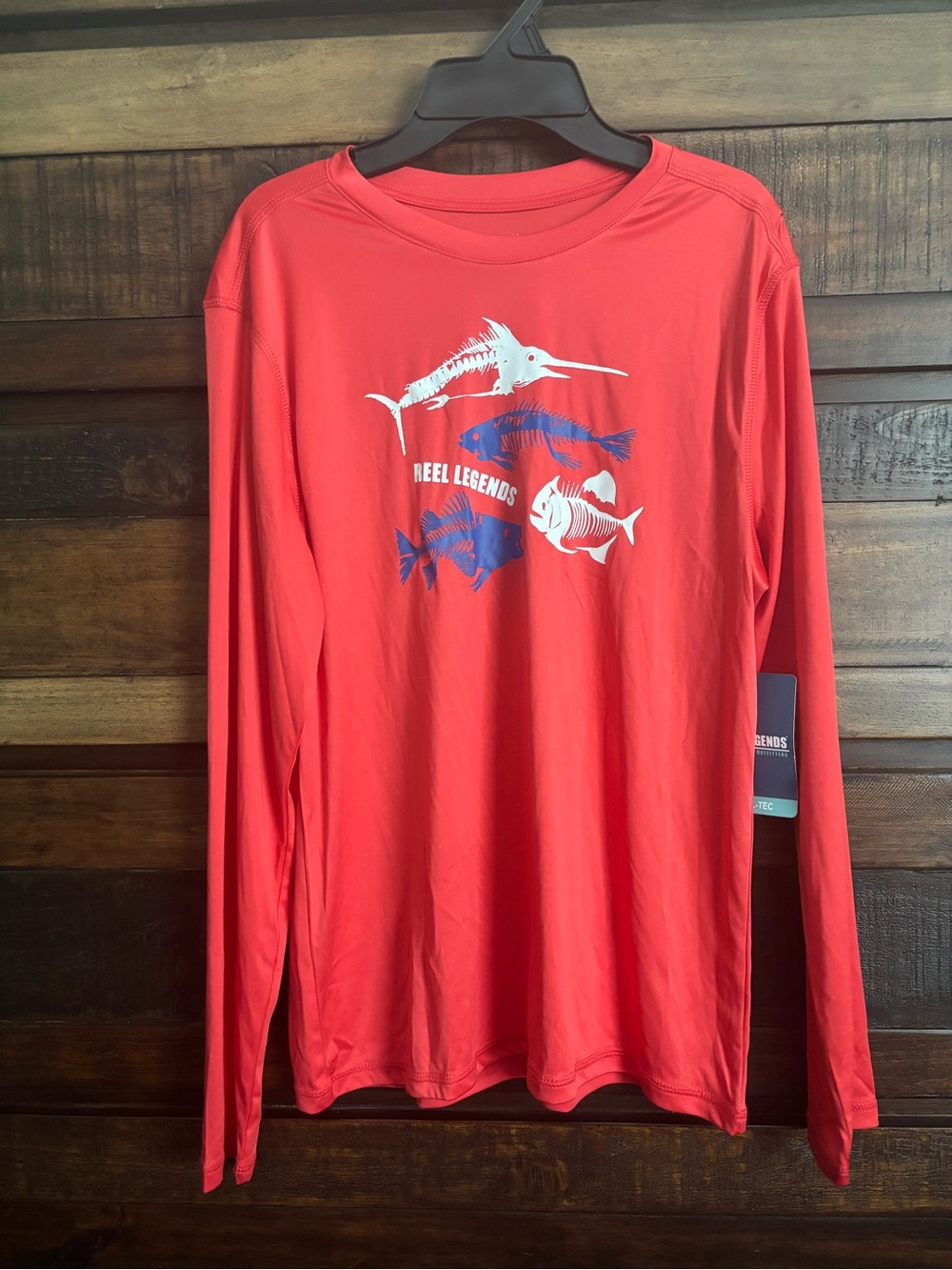 ✨NWT Youth Reel Legends Red Graphic Long Sleeve Shirt✨